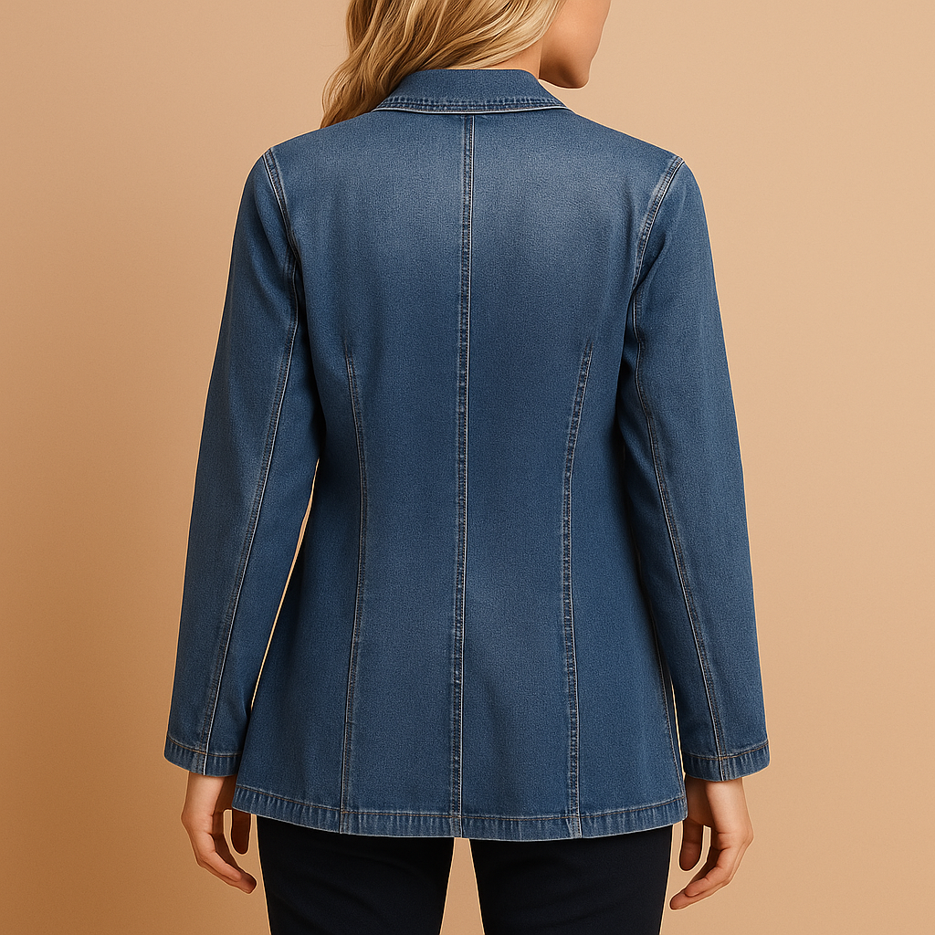 Montrel™ | Blazer en denim ajusté pour femmes